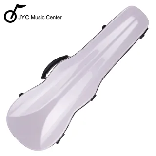 【JYC Music】JV-1003白色格菱紋小提琴三角硬盒-4/4(輕量級複合材料)