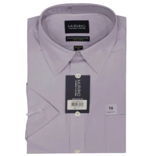 【MURANO】JC正式美版短袖襯衫(台灣製、現貨、加大、淺紫色)