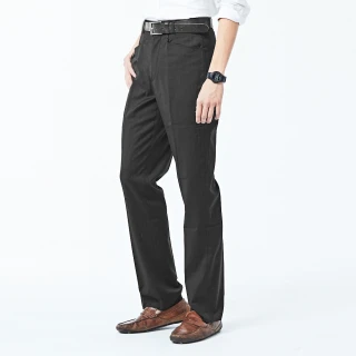 【NST Jeans】男 無打摺 羊毛西裝褲 細緻直條紋 L口袋-中腰(391-6959)