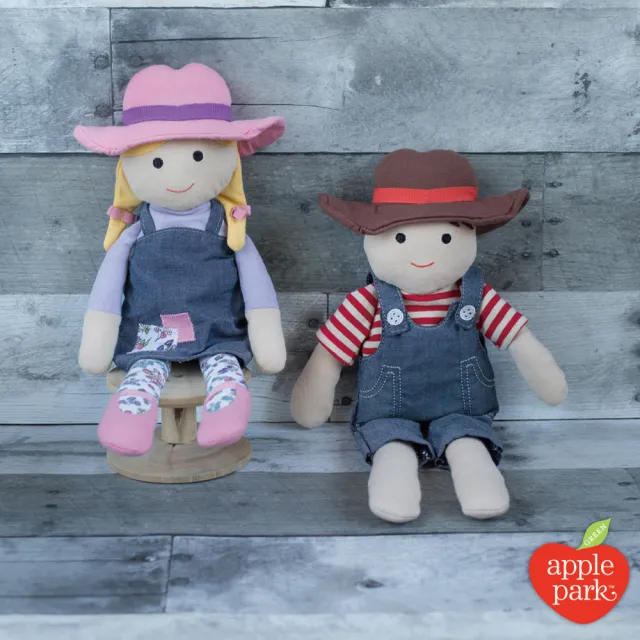 【Apple Park】農場好朋友系列 有機棉 安撫玩偶(農場男孩)