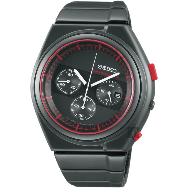 SEIKO 精工 GIUGIARO DESIGN 聯名設計限量計時手錶(7T12-0CD0R SCED055J)