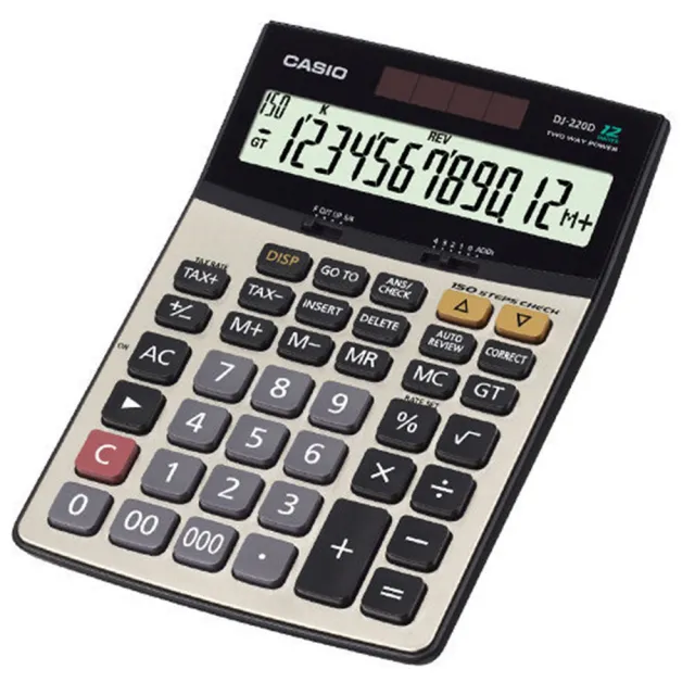 【CASIO】12位數桌上型商用計算機(DJ-220D PLUS)