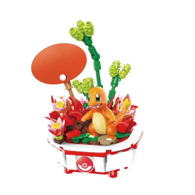 【Qman 啟蒙積木】Keeppley Pokemon 寶可夢 盆栽系列積木 皮卡丘+小火龍+妙蛙種子