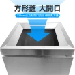 【HOME+】不鏽鋼方形垃圾桶 清潔箱 清潔桶 B-STC90(大型垃圾桶 分類垃圾桶)