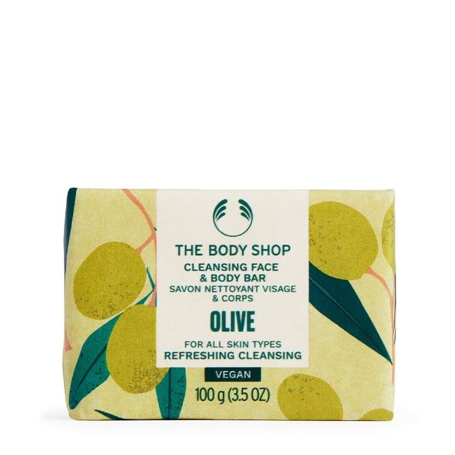 【THE BODY SHOP 美體小舖】橄欖活化臉部&身體潔膚皂-100G(肥皂/香皂)