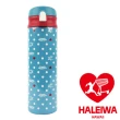 【日本HALEIWA】點點不鏽鋼彈蓋式保溫杯500ml-淡藍色(HGBOB-500BL)