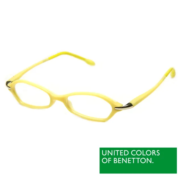 【BENETTON 班尼頓】專業兒童眼鏡 不規則曲面雙色設計系列(亮黃  BB043-84)