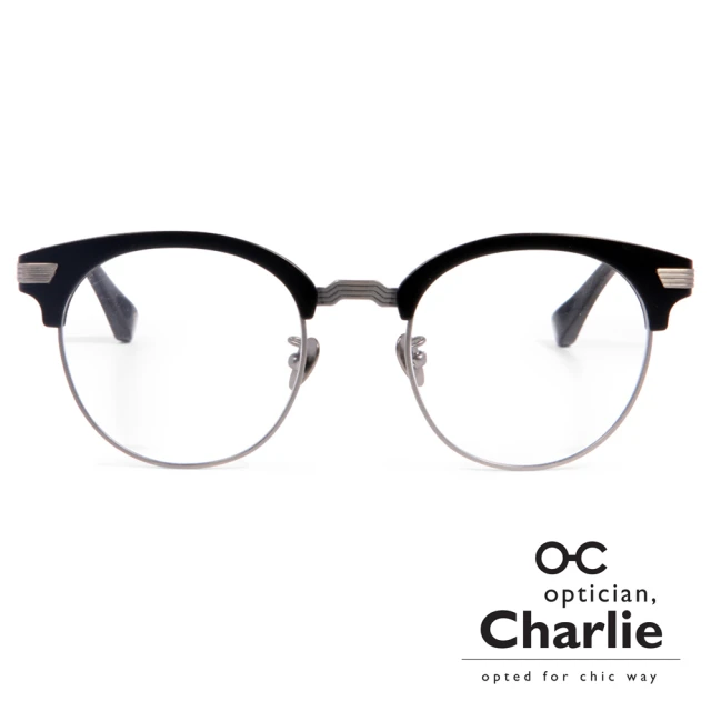 Optician Charlie 韓國亞洲專利光學眼鏡FP系列(黑 + 銀 FP BK)