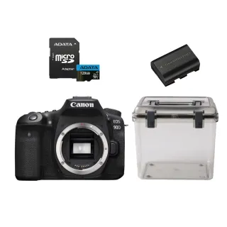 【Canon】EOS 90D 單機身+A-2218 防潮盒+128G記憶卡+LP-E6副廠電池(公司貨)