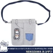 【Kusuguru Japan】日本眼鏡貓 斜背包 多口袋造型配色可拆式多功能腰包 NEKOZAWA貓澤系列 附贈造型別針