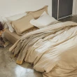 【LAMINA】純色-卡布奇諾 精梳棉三件式被套床包組(單人)