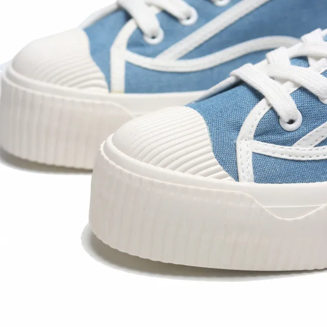 【KANGOL】休閒鞋 天藍白 厚底 帆布鞋 女(6322160280)