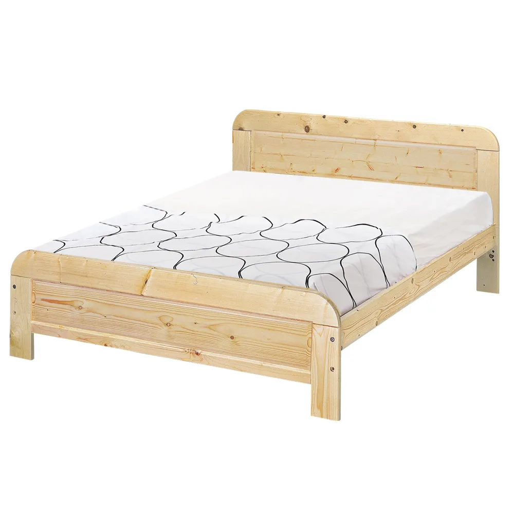 【顛覆設計】奧汀松木床架+彈簧床墊(雙人5尺)