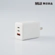 【MUJI 無印良品】3孔電源供應器/2孔USB-C&1孔USB-A/65W