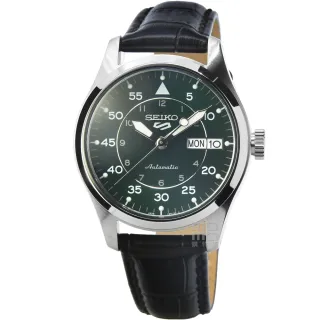 【SEIKO 精工】精工次世代5號機械皮帶腕錶-綠(SRPJ89K1)
