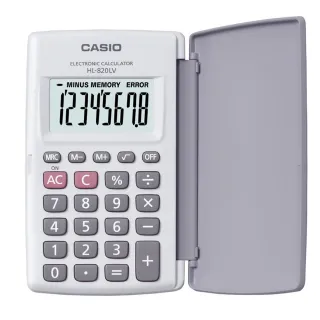 【CASIO】8位數國家考試專用輕薄掀蓋式計算機(HL-820LV-WE)