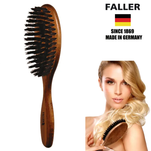 【FALLER 芙樂】德國製原木黑豚鬃美髮梳防靜電柔順直髮(豬鬃梳/梳頭按摩美容/10週年慶)（其他規格）