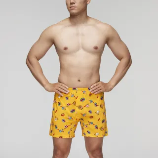 【Mr. DADADO】鼎天立地 M-3L印花四角男內褲 天然絲光棉-吸濕排汗-GHQ326YE(黃)