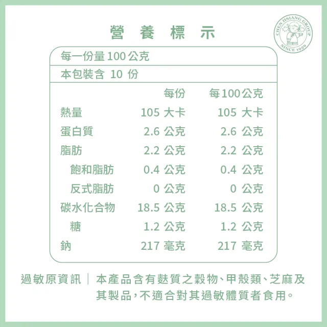 【禎祥食品】傳統蘿蔔糕(100g*10片/包)