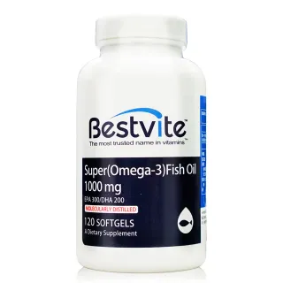 【Bestvite 必賜力】必賜力超級OMEGA-3魚油膠囊1瓶(120顆)