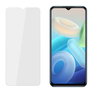 【YADI】vivo Y55s 5G 6.58吋 高清透鋼化玻璃保護貼(9H硬度/電鍍防指紋/CNC成型/AGC原廠玻璃-透明)