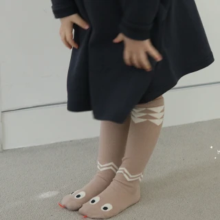 【韓國 Mini Dressing】嬰幼兒/小童及膝襪/長襪_杏色小蛇(MDS017-1)