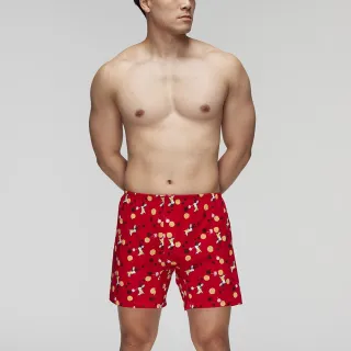 【Mr. DADADO】鱷魚聞香 M-3L印花四角男內褲 天然絲光棉-吸濕排汗-GHQ328RS(紅)