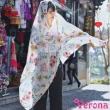 【Verona】日系清新印花圖騰棉麻圍巾披肩絲巾