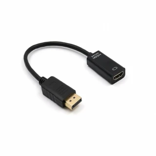 【LineQ】DisplayPort公 轉 HDMI 母 4K轉接線(15公分)