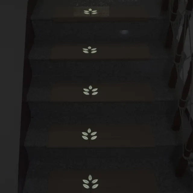 全方位樓梯安全防滑地墊/靜音墊超值三片組(加長夜光版)
