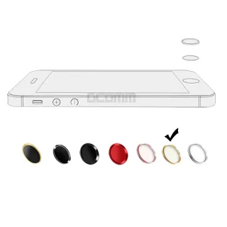 【GCOMM】iPhone Home 按鍵貼 支援指紋辨識(白底金邊 附ScreenCleanPRO抗靜電清潔布)