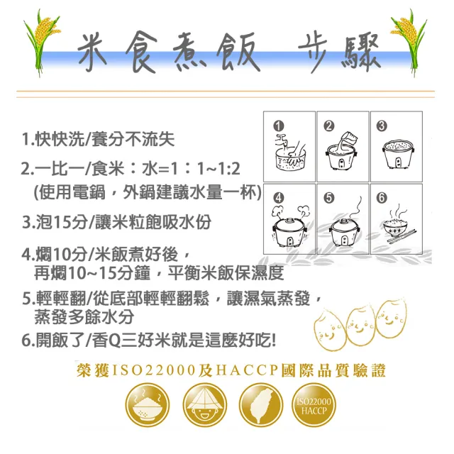 【三好米】契約栽培芋香米2.5Kg(2入)
