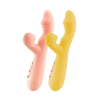 【Enjoy Love】JIUAI 枕邊玩物系列•小心肝 雙馬達G點加溫按摩棒-USB充電(情趣用品.按摩棒.自慰棒)