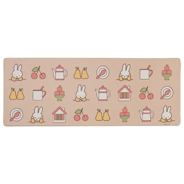 【日本SENKO】MIFFY 米飛兔 PVC 抑菌 防臭 卡通地墊 腳踏墊 軟墊 廚房地墊(45X120CM 平行輸入)