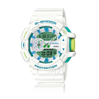 【CASIO卡西歐G-SHOCK 系列】運動潮流_夏日首選_耐衝擊構造_防水_LED照明_雙顯男錶(GA-400WG)