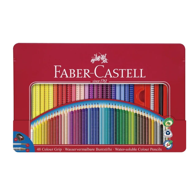 Faber-Castell 德國輝柏 2001握得住好點子 水彩色鉛筆 48色 鐵盒裝 /盒 112448