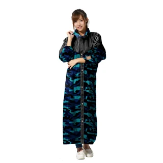 【TDN】迷彩偽裝前開雨衣連身雨衣(時尚流行防水雨衣連身式EK4289)