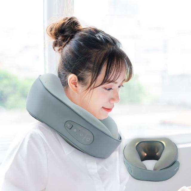 【KINYO】電動按摩頸枕/O型枕/午睡枕/飛機枕(IAM-2703)