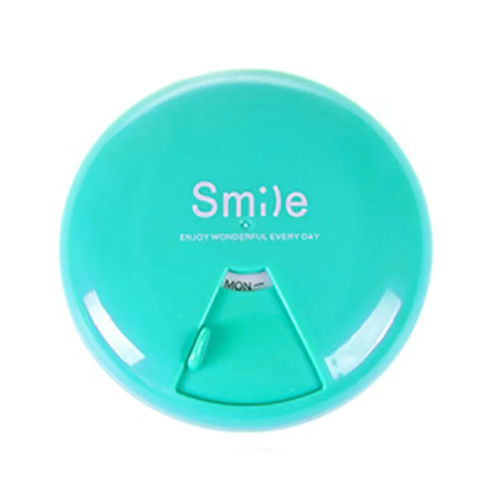 【iSFun】微笑圓型＊旋轉一周7格藥盒/四色可選