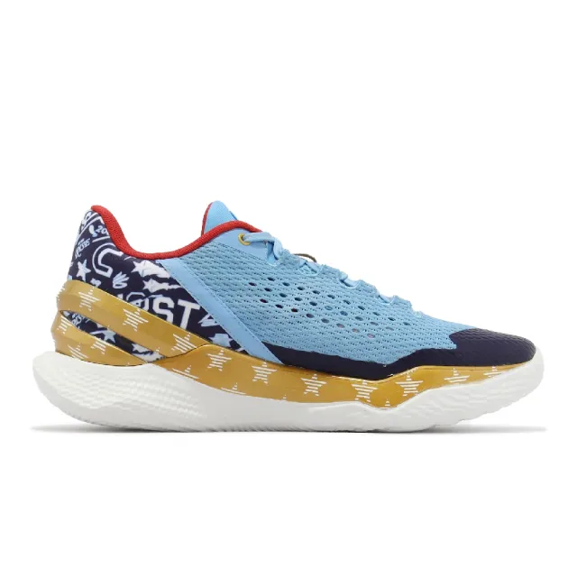 UNDER ARMOUR】籃球鞋Curry 2 Low Flotro 男鞋藍金緩震星星圖騰ASG