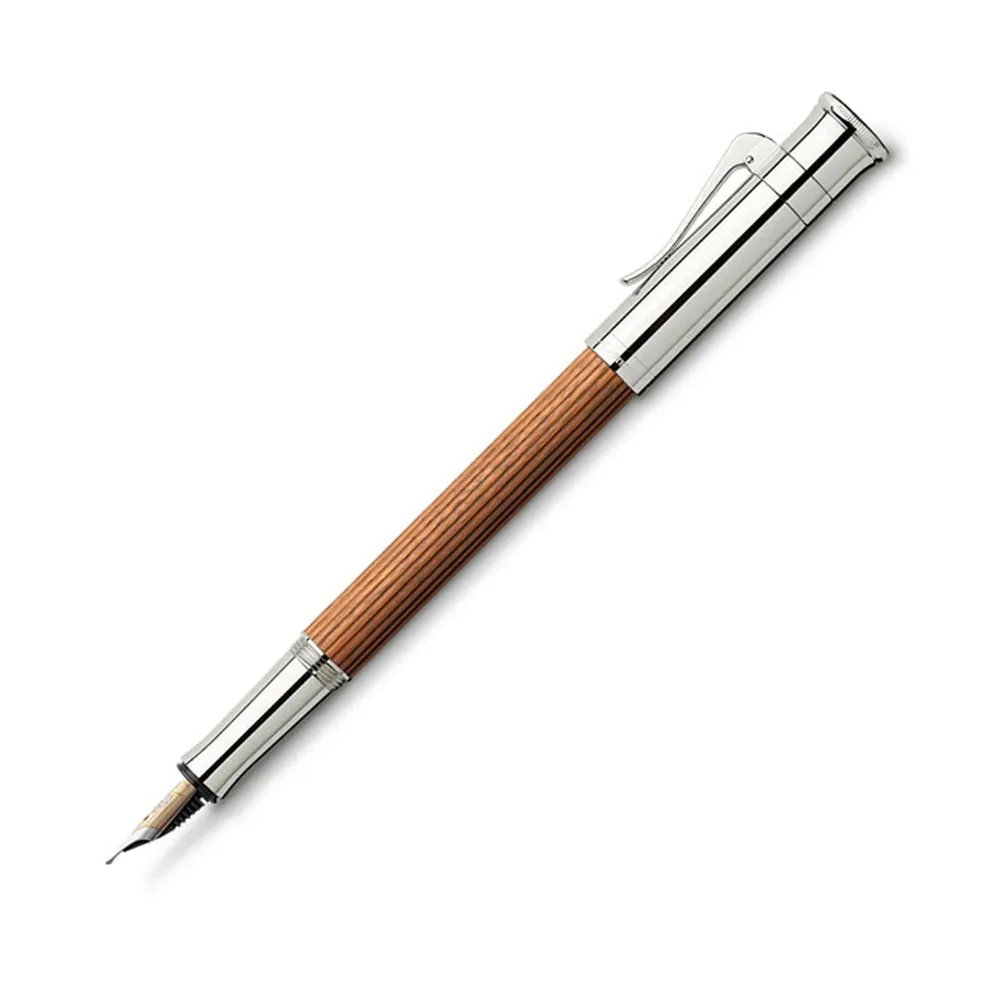 【GRAF VON FABER-CASTELL】鍍白金巴西蘇木 鋼筆(經典系列)