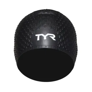 【美國TYR】泳帽 凸點 Long Hair Silicone Cap Black(女用-黑)