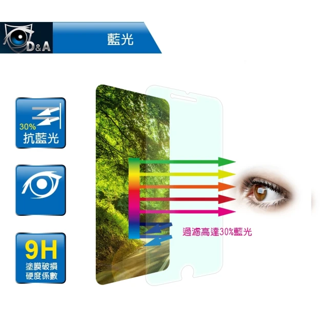 【D&A】Samsung Galaxy S8 / 5.8吋日本9H抗藍光疏油疏水增豔螢幕貼