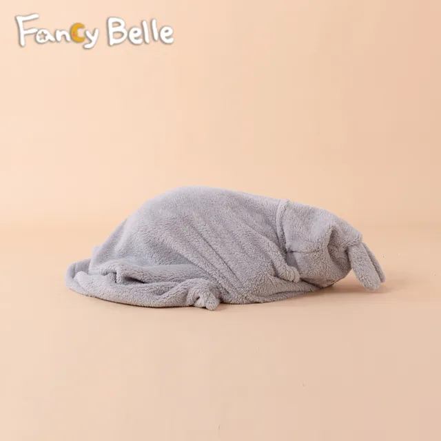 【Great Living 格蕾寢飾】Fancy Belle 《妮妮兔》連帽披肩毯90*120cm(共兩色任選)