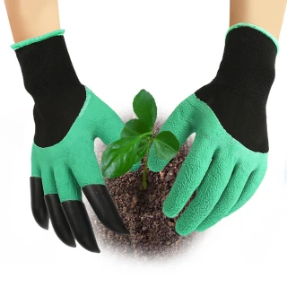 【幸福揚邑】4入防水種菜種花園藝工作保護彈性乳膠挖土手套
