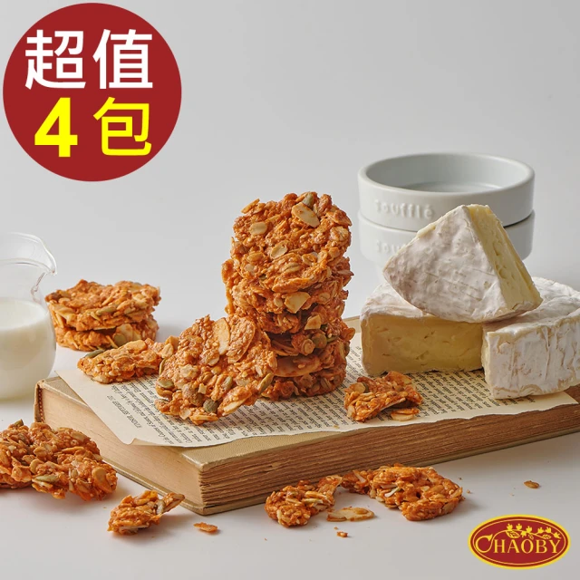 CHAOBY 超比食品 纖女系燕麥脆片-香濃起司(100g X4包)