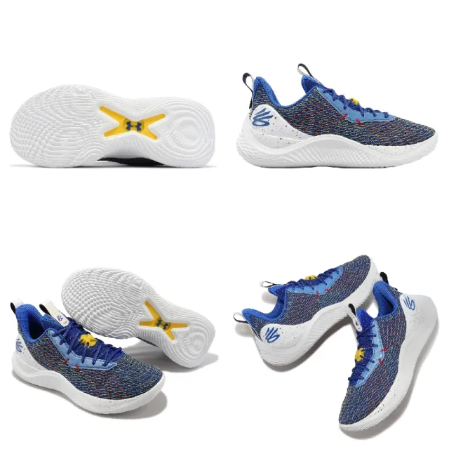 UNDER ARMOUR】籃球鞋Curry 10 Dub Nation 男鞋藍白黃勇士緩震運動鞋10