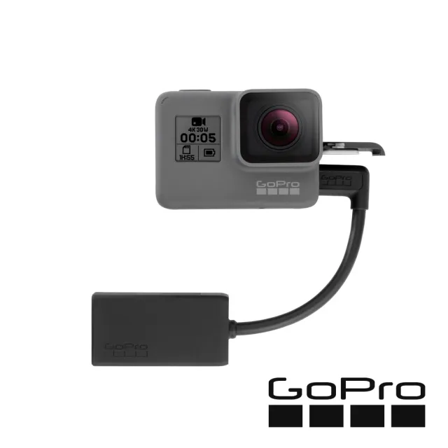 【GoPro】專業級 3.5mm麥克風轉接頭 適用HERO5/6/7/8/9/10/11/12 Black(公司貨)
