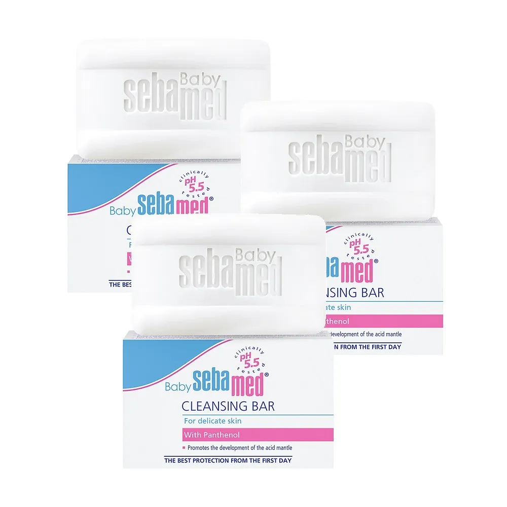 【SEBAMED 施巴】嬰兒潔膚皂100gx3入(總代理)