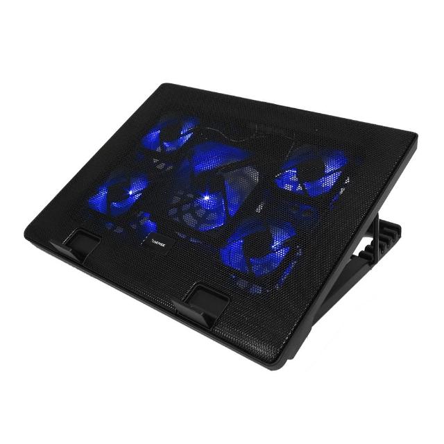【Esense】E-C11冷光五風扇筆電散熱墊(22-WNF011BK)